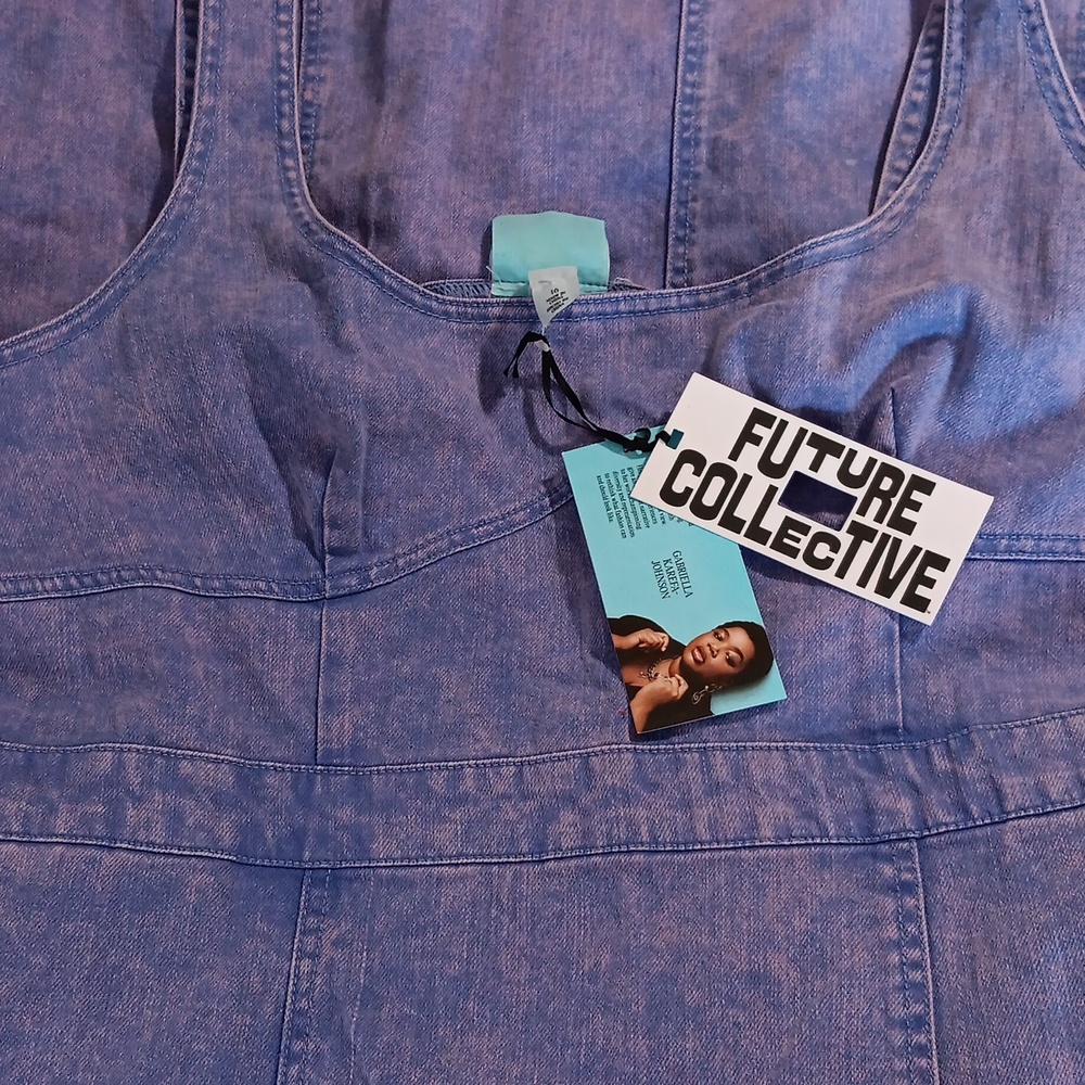 NWOT Blue Denim Dress - Picture 6 of 9
